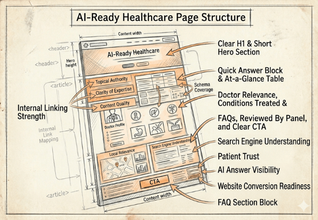 AI Ready Healthcare Webpage Structure
