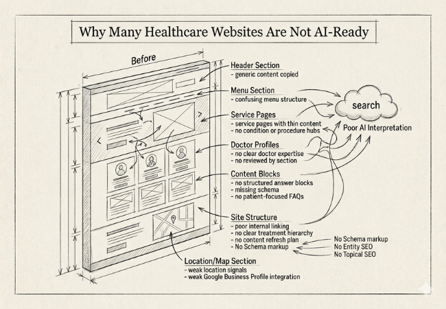 Why Many Healthcare Websites are not AI ready